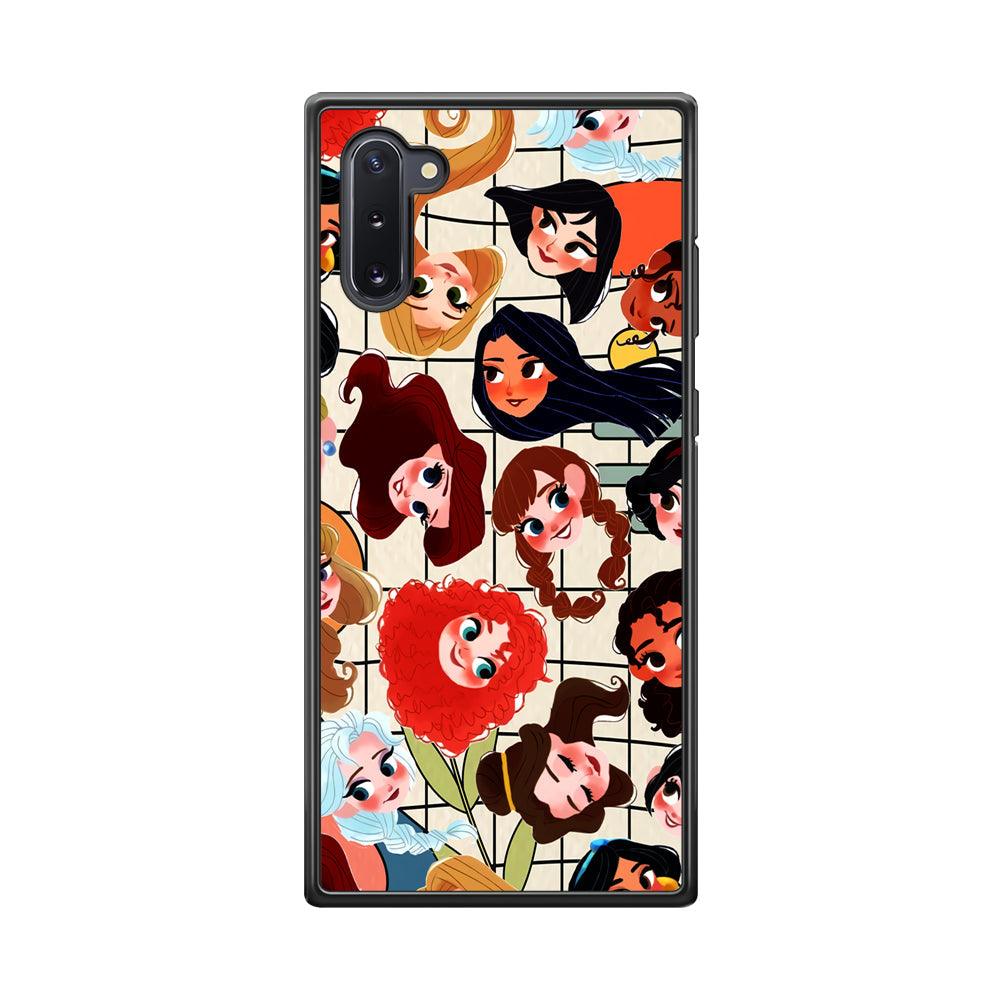 Princess of Disney Sweet Smile Samsung Galaxy Note 10 Case-Rubber Black (2D Case)-Oxvistore