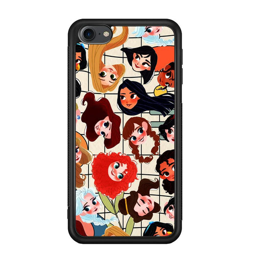 Princess of Disney Sweet Smile iPod Touch 6 Case-Rubber Black (2D Case)-Oxvistore