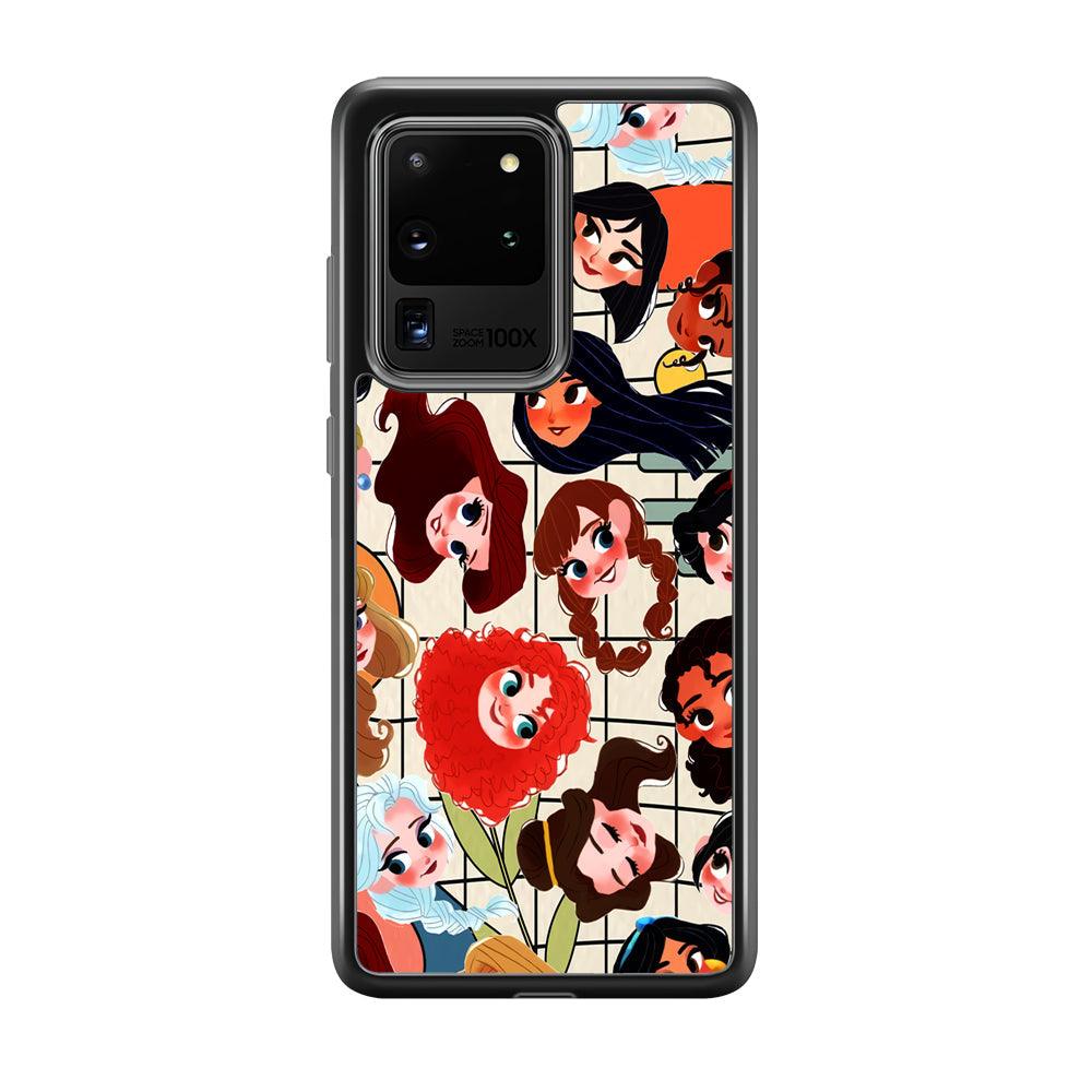 Princess of Disney Sweet Smile Samsung Galaxy S20 Ultra Case-Rubber Black (2D Case)-Oxvistore
