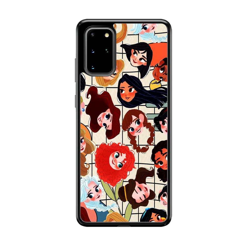 Princess of Disney Sweet Smile Samsung Galaxy S20 Plus Case-Rubber Black (2D Case)-Oxvistore