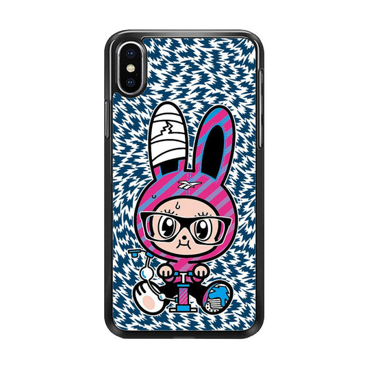 Pump Up and Rise Again iPhone XS Case-Rubber Black (2D Case)-Oxvistore