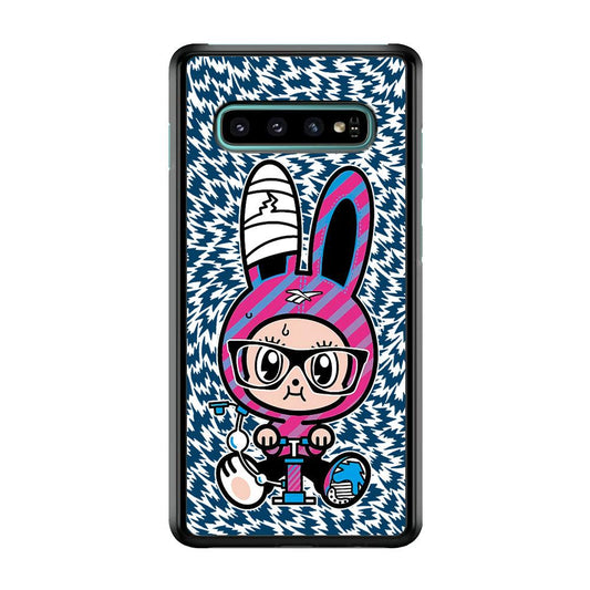 Pump Up and Rise Again Samsung Galaxy S10 Case-Rubber White (2D Case)-Oxvistore