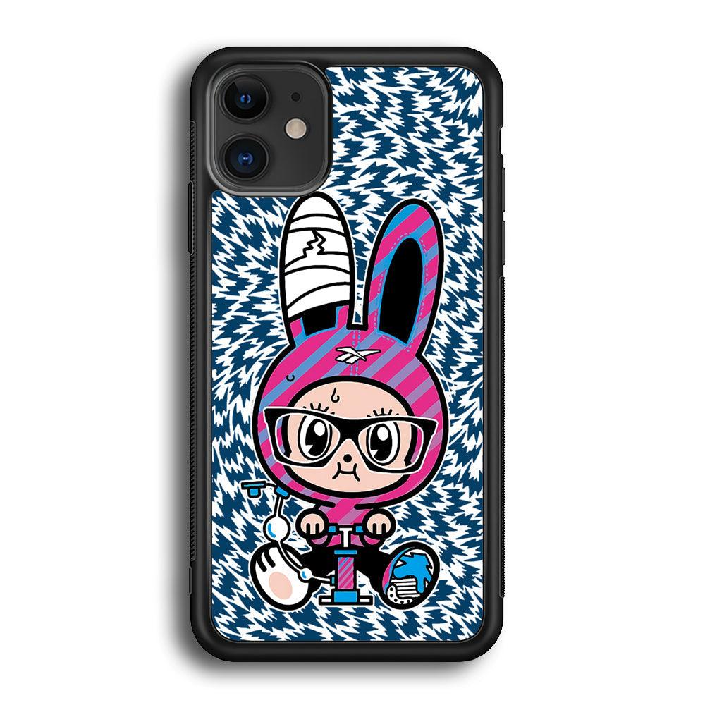 Pump Up and Rise Again iPhone 11 Case-Rubber White (2D Case)-Oxvistore