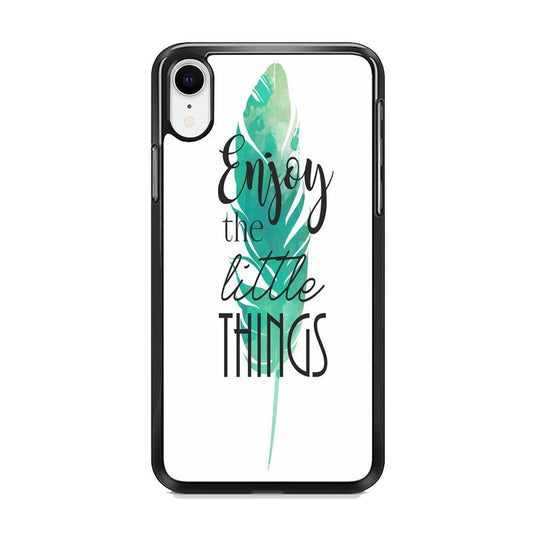 Quote Just Little Things iPhone XR Case-Rubber Black (2D Case)-Oxvistore