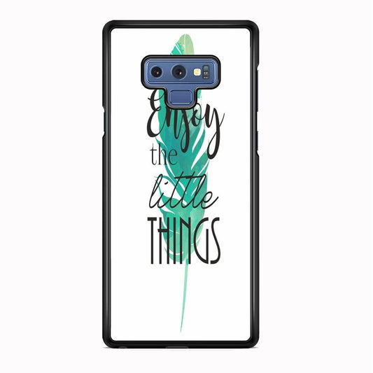 Quote Just Little Things Samsung Galaxy Note 9 Case-Rubber Black (2D Case)-Oxvistore