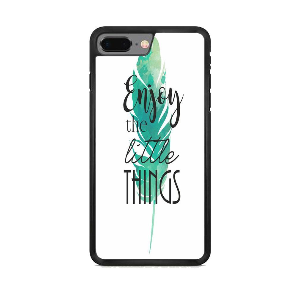 Quote Just Little Things iPhone 8 Plus Case-Rubber Black (2D Case)-Oxvistore