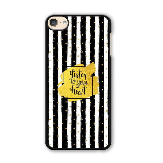 Quote Love The Voice of Heart iPod Touch 6 Case-Plastic Black (2D Case)-Oxvistore