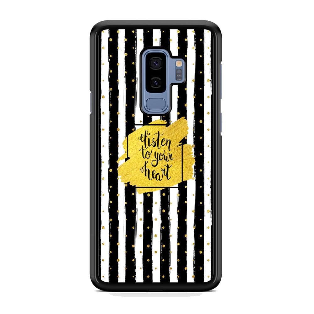 Quote Love The Voice of Heart Samsung Galaxy S9 Plus Case-Rubber Black (2D Case)-Oxvistore