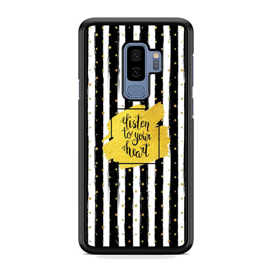 Quote Love The Voice of Heart Samsung Galaxy S9 Plus Case-Rubber Black (2D Case)-Oxvistore