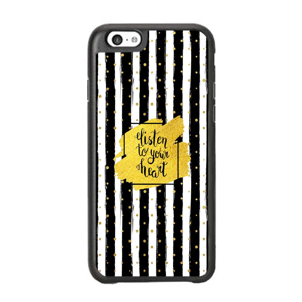 Quote Love The Voice of Heart iPhone 6 Plus | 6s Plus Case-Rubber Black (2D Case)-Oxvistore