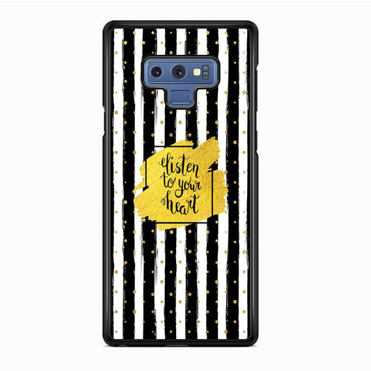 Quote Love The Voice of Heart Samsung Galaxy Note 9 Case-Rubber Black (2D Case)-Oxvistore