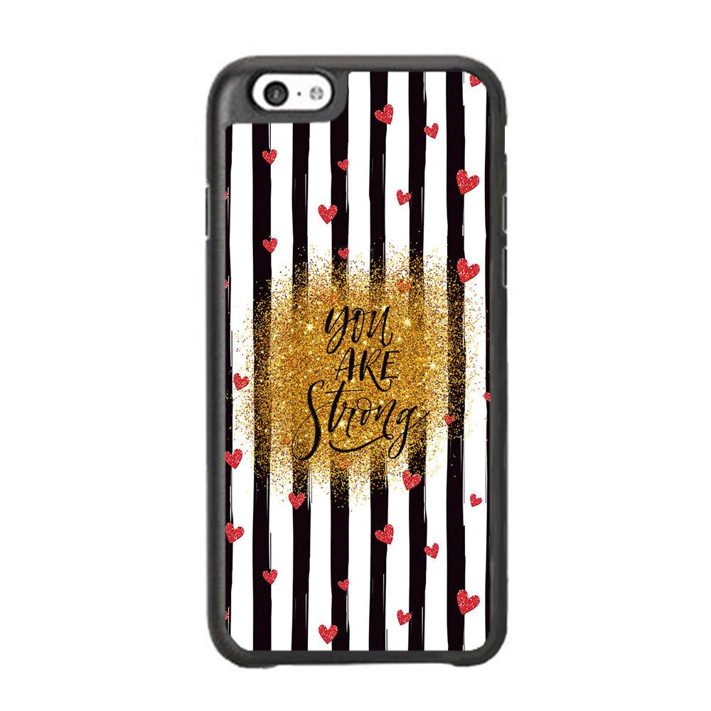 Quote Love of Strong Society iPhone 6 Plus | 6s Plus Case-Rubber Black (2D Case)-Oxvistore