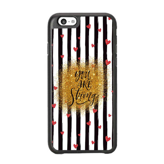 Quote Love of Strong Society iPhone 6 Plus | 6s Plus Case-Rubber Black (2D Case)-Oxvistore