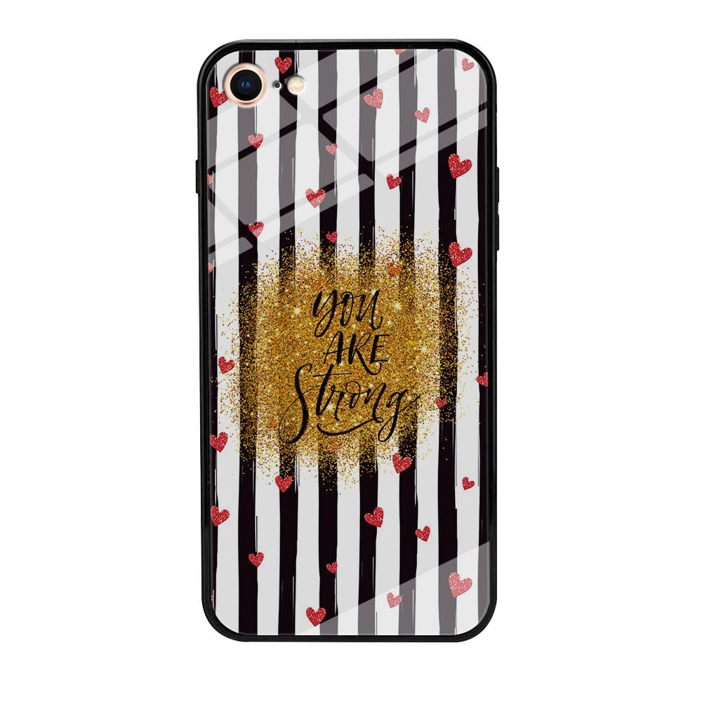 Quote Love of Strong Society iPhone 8 Case-Oxvistore