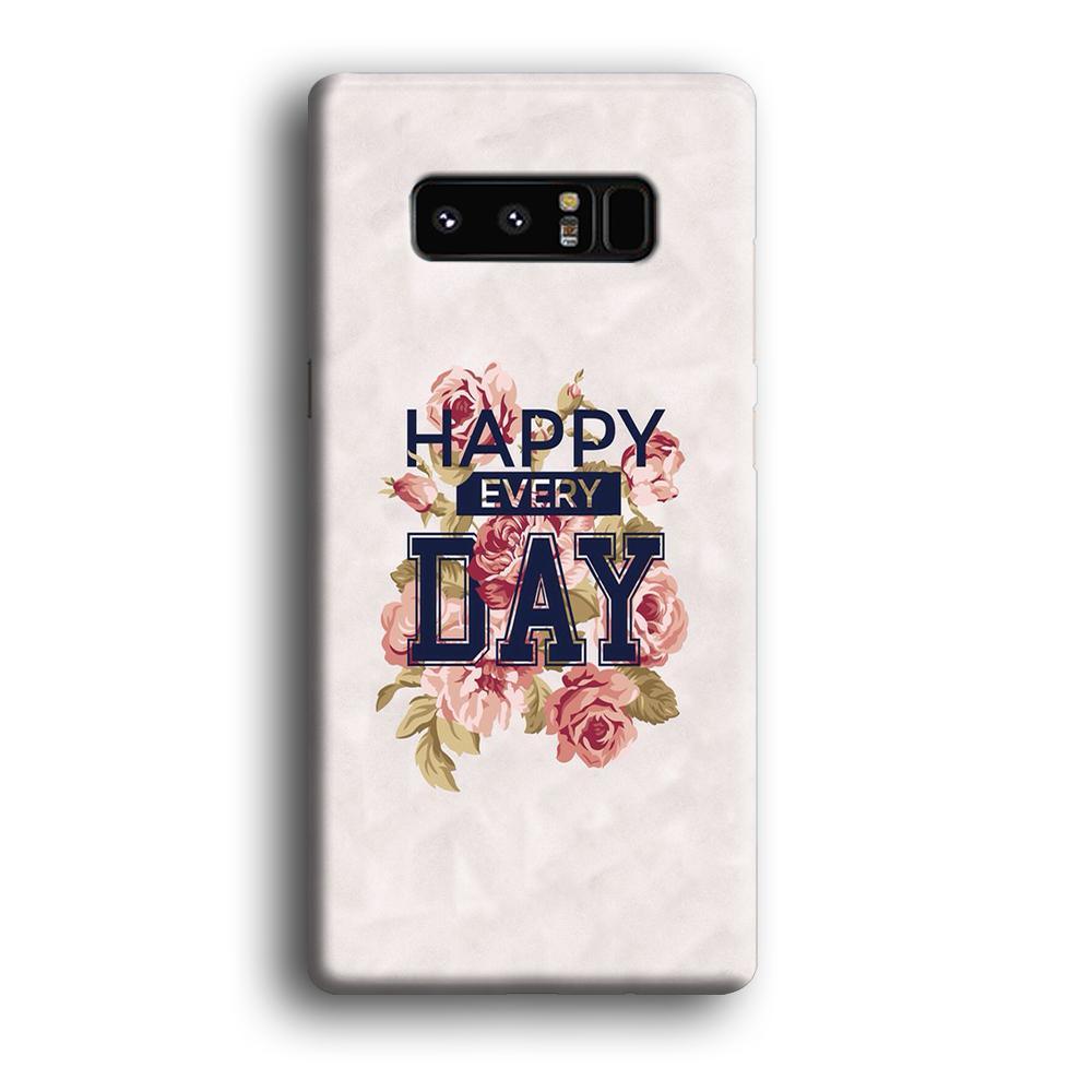 Quote Simple Happiness Samsung Galaxy Note 8 Case-Oxvistore