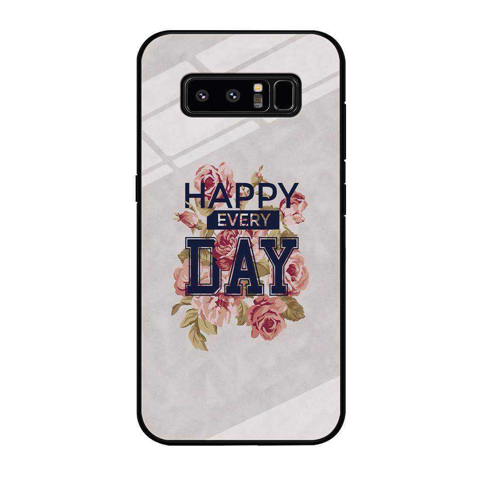 Quote Simple Happiness Samsung Galaxy Note 8 Case-Oxvistore