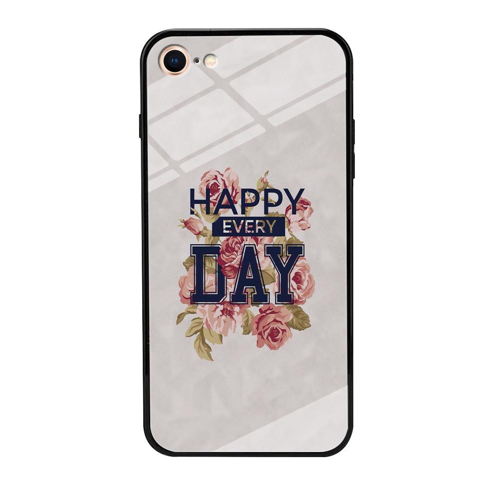 Quote Simple Happiness iPhone 8 Case-Oxvistore