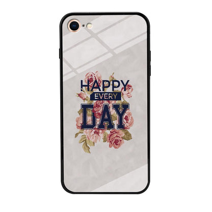 Quote Simple Happiness iPhone 8 Case-Oxvistore