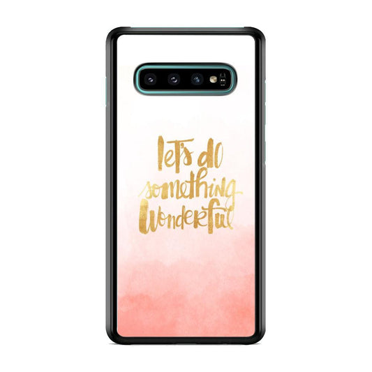Quote Starting from Small Things Samsung Galaxy S10 Case-Rubber Black (2D Case)-Oxvistore