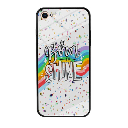 Quotes Born to Shine iPhone 8 Case-Oxvistore