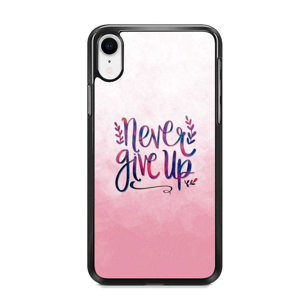 Quotes Pink Life iPhone XR Case-Rubber White (2D Case)-Oxvistore