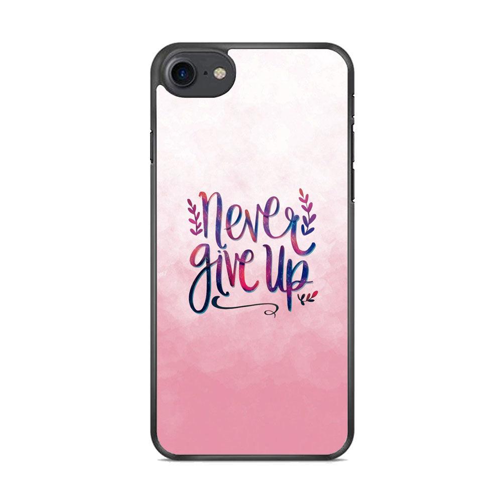 Quotes Pink Life iPhone 7 Case-Rubber White (2D Case)-Oxvistore