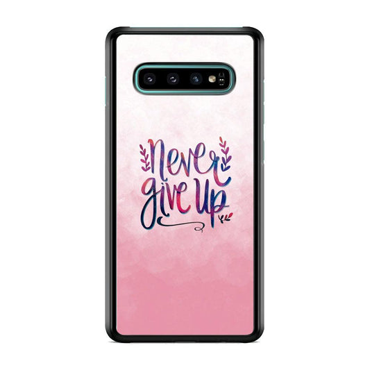 Quotes Pink Life Samsung Galaxy S10 Plus Case-Rubber White (2D Case)-Oxvistore