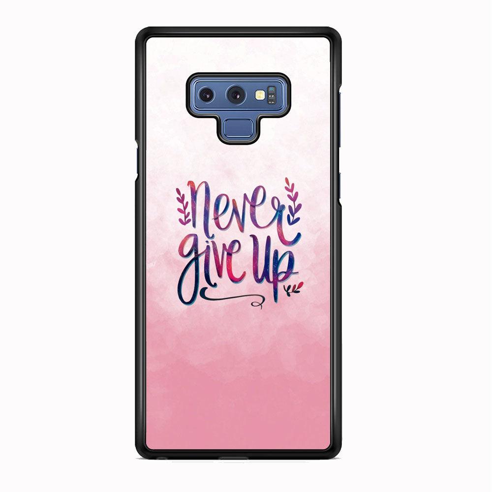 Quotes Pink Life Samsung Galaxy Note 9 Case-Rubber Black (2D Case)-Oxvistore