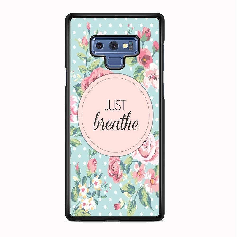 Quotes Relax Your Mind Samsung Galaxy Note 9 Case-Rubber Black (2D Case)-Oxvistore