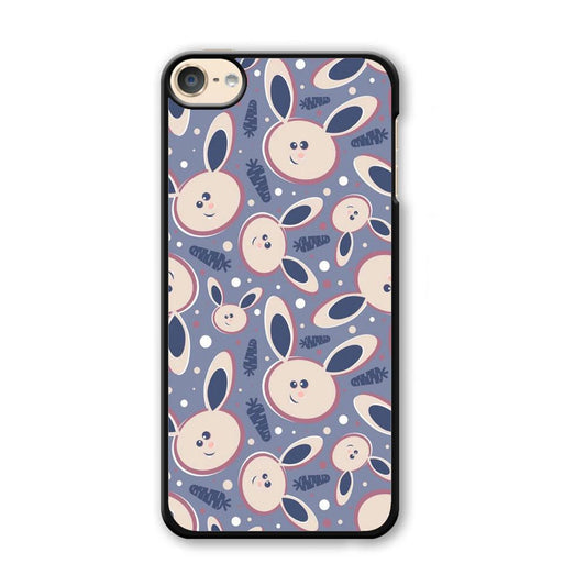 Rabbit Collage Backdrop iPod Touch 6 Case-Plastic Black (2D Case)-Oxvistore