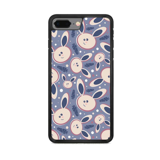 Rabbit Collage Backdrop iPhone 7 Plus Case-Rubber Black (2D Case)-Oxvistore