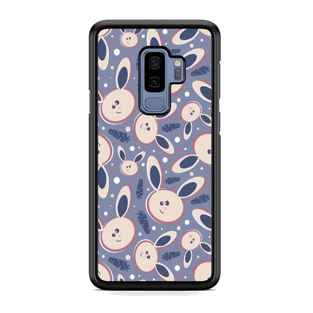 Rabbit Collage Backdrop Samsung Galaxy S9 Plus Case-Rubber Black (2D Case)-Oxvistore