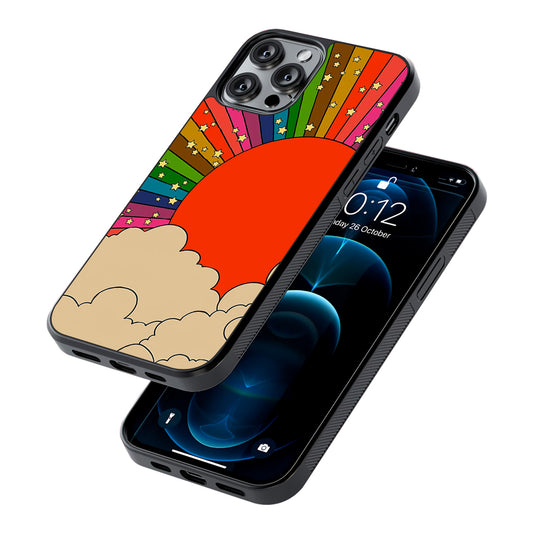 Rainbow 70s Sunset 2D Rubber Phone Case