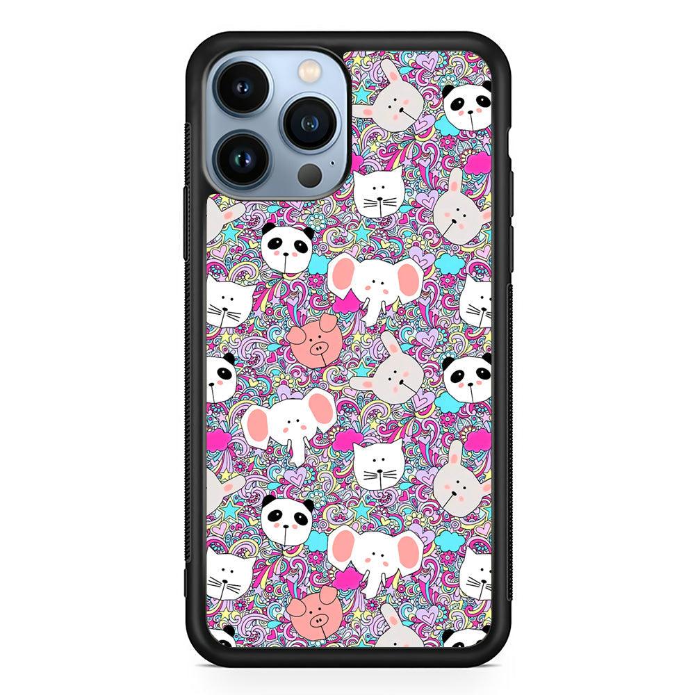 Rainbow Life of Animal iPhone 15 Pro Case-Oxvistore