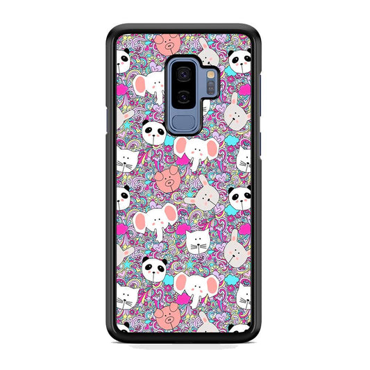 Rainbow Life of Animal Samsung Galaxy S9 Plus Case-Rubber Black (2D Case)-Oxvistore