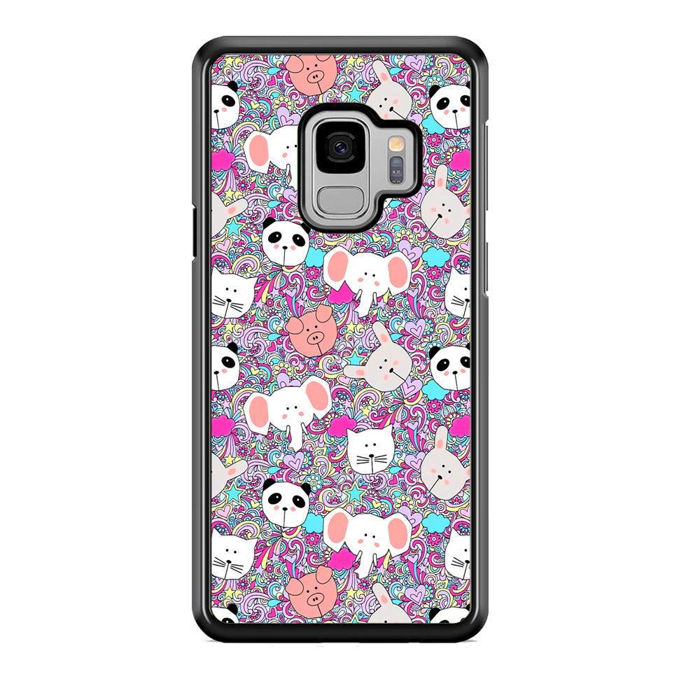 Rainbow Life of Animal Samsung Galaxy S9 Case-Rubber Black (2D Case)-Oxvistore