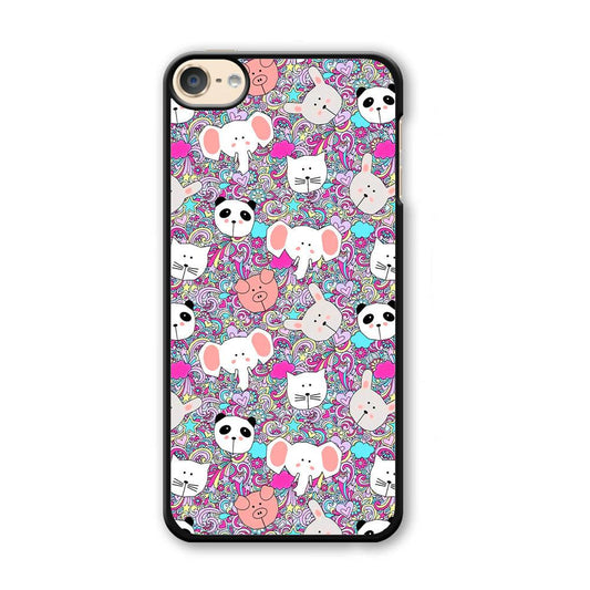 Rainbow Life of Animal iPod Touch 6 Case-Plastic Black (2D Case)-Oxvistore