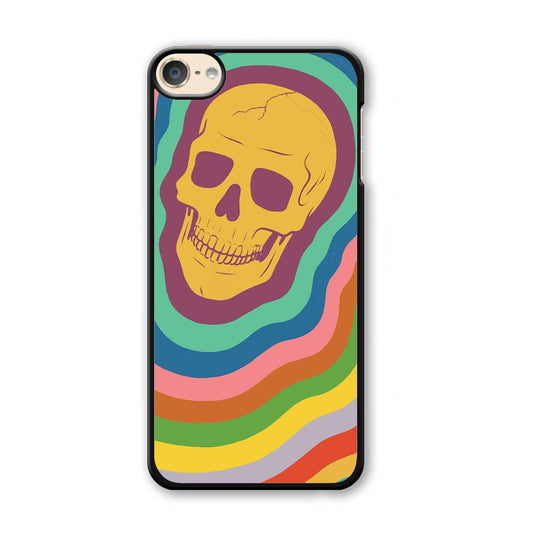Rainbow Smily Skull iPod Touch 6 Case-Plastic Black (2D Case)-Oxvistore