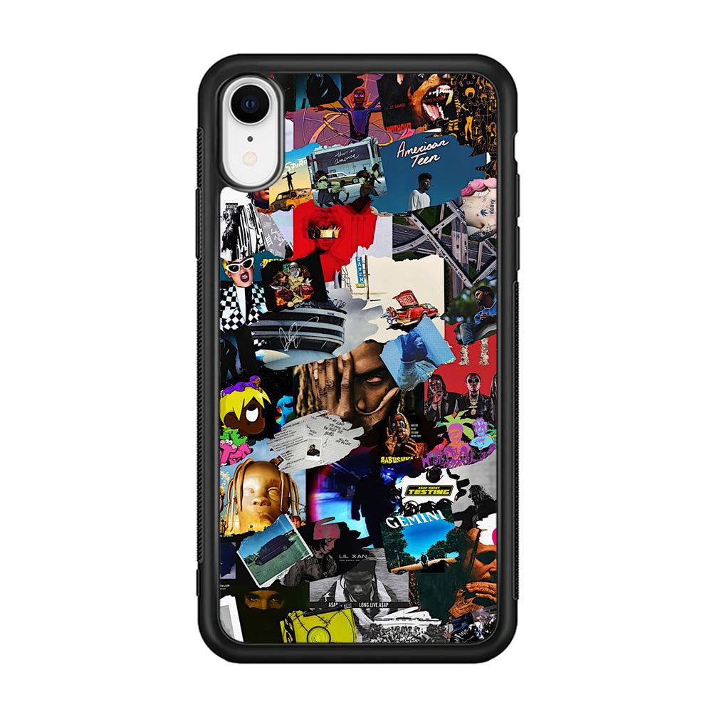Rap Music Frame Work iPhone XR Case-Rubber Black (2D Case)-Oxvistore