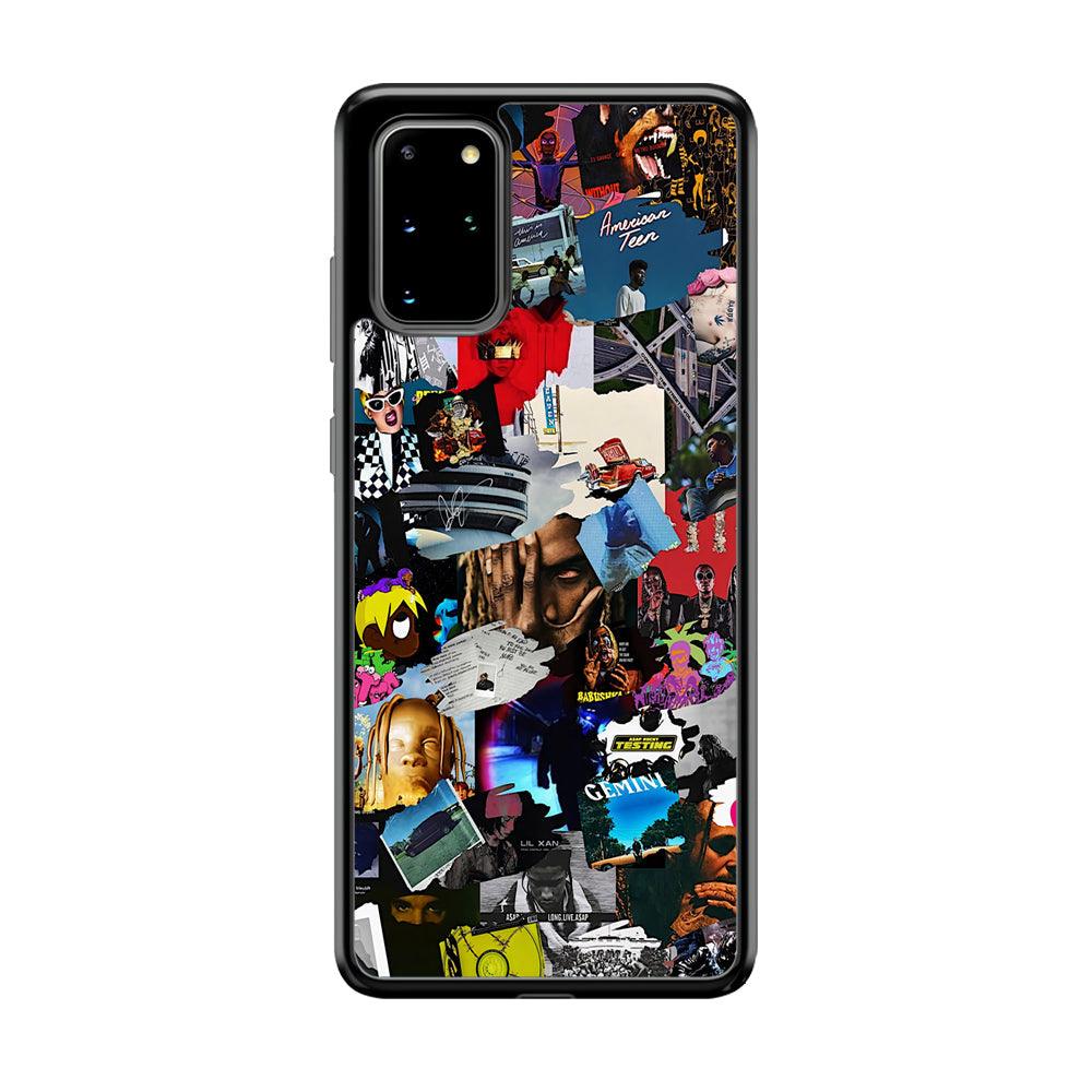 Rap Music Frame Work Samsung Galaxy S20 Plus Case-Rubber Black (2D Case)-Oxvistore