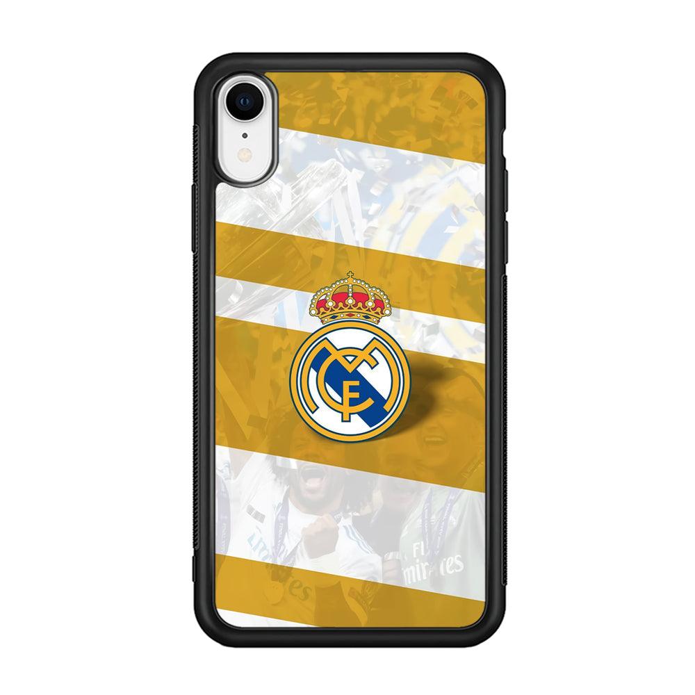 Real Madrid Pride of History iPhone XR Case-Rubber Black (2D Case)-Oxvistore