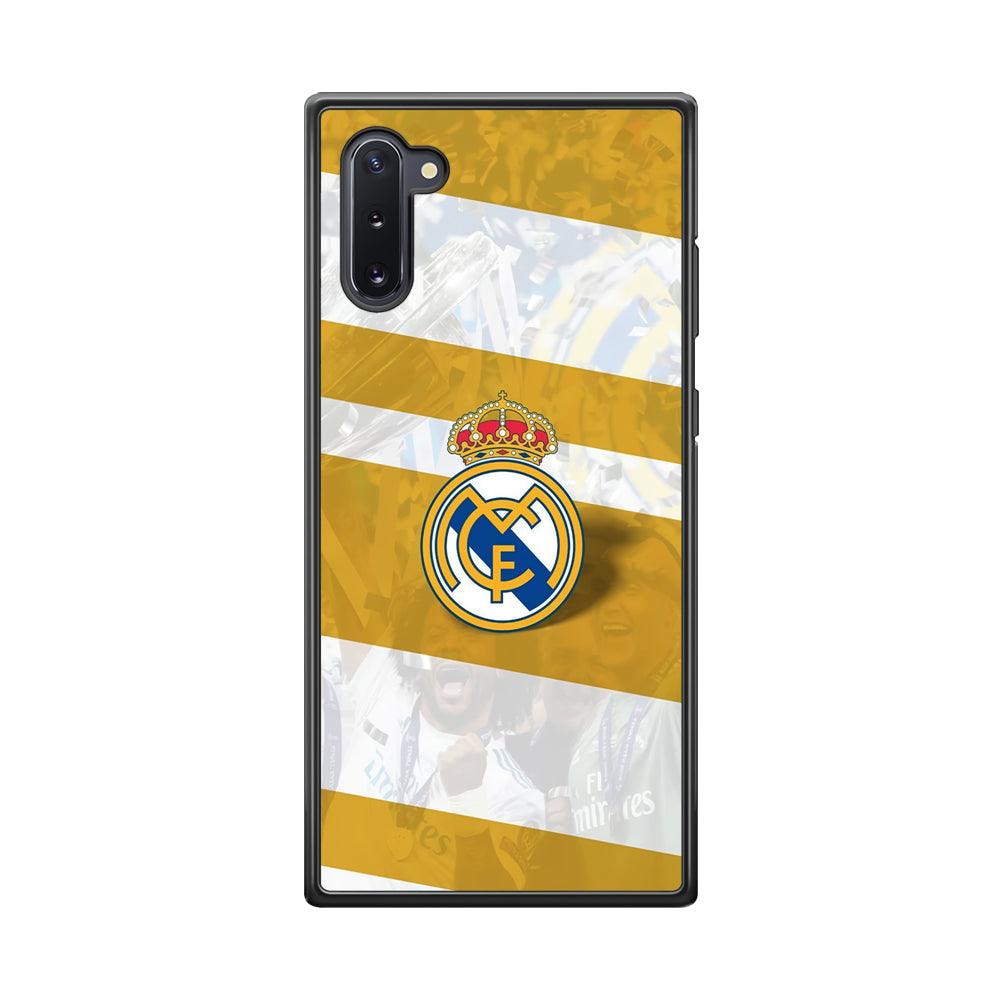 Real Madrid Pride of History Samsung Galaxy Note 10 Case-Rubber Black (2D Case)-Oxvistore