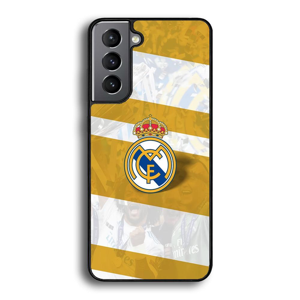 Real Madrid Pride of History Samsung Galaxy S21 Case-Rubber Black (2D Case)-Oxvistore