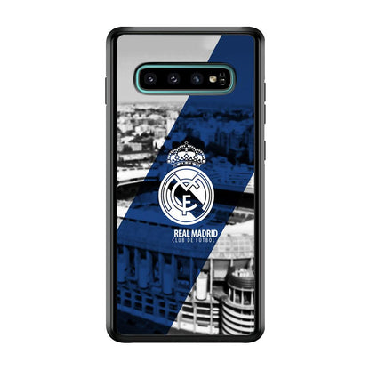 Real Madrid White Silhouette Samsung Galaxy S10 Plus Case-Oxvistore