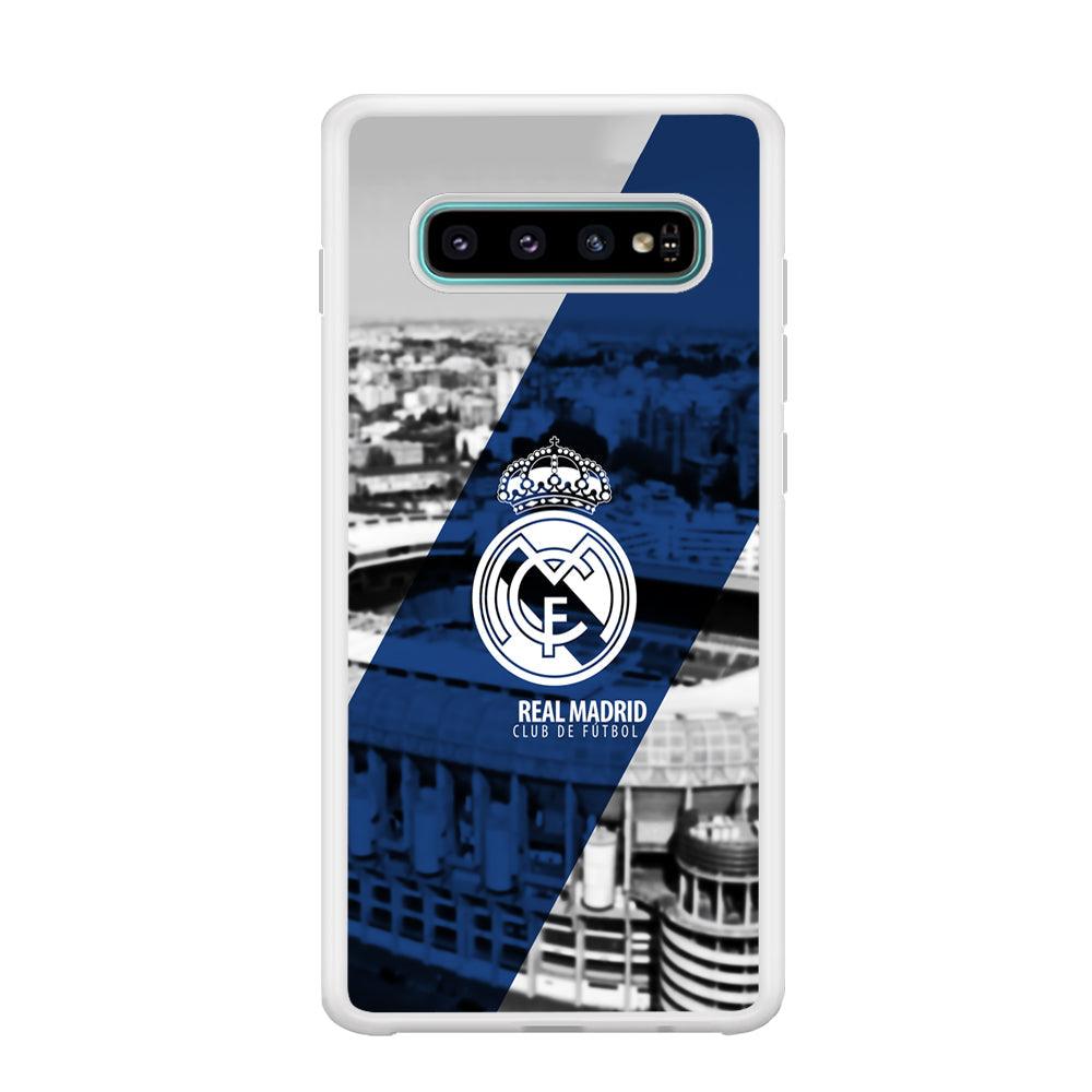 Real Madrid White Silhouette Samsung Galaxy S10 Plus Case-Oxvistore