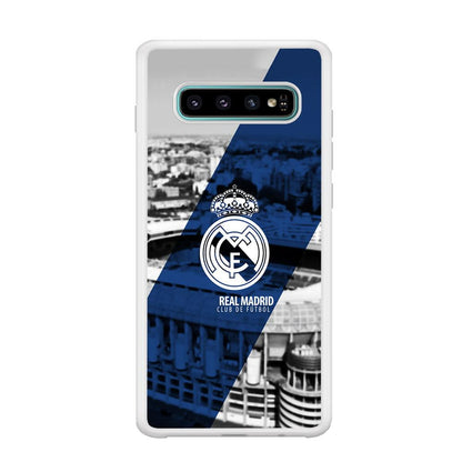 Real Madrid White Silhouette Samsung Galaxy S10 Plus Case-Oxvistore