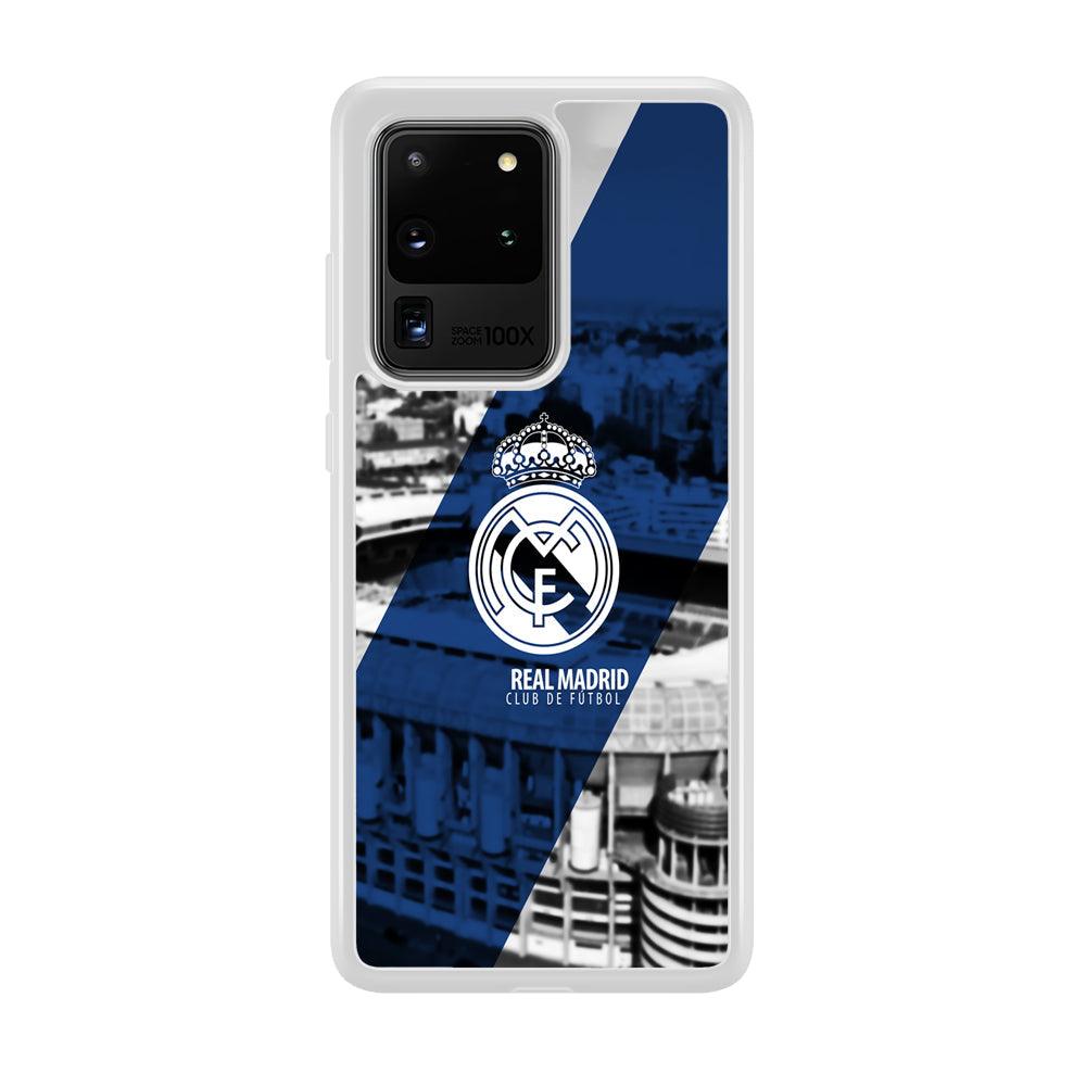 Real Madrid White Silhouette Samsung Galaxy S20 Ultra Case-Oxvistore