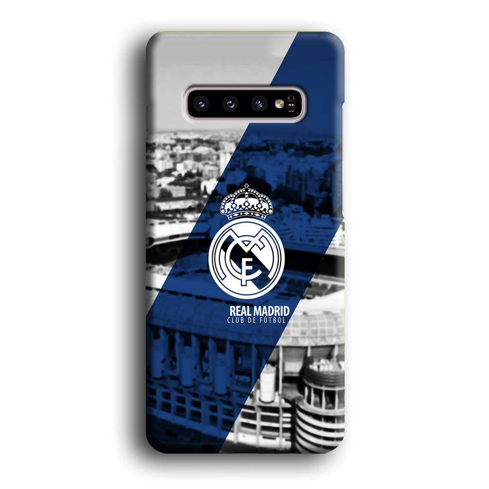 Real Madrid White Silhouette Samsung Galaxy S10 Plus Case-Oxvistore