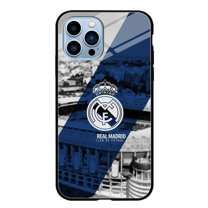 Real Madrid White Silhouette iPhone 14 Pro Max Case-Oxvistore