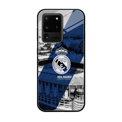 Real Madrid White Silhouette Samsung Galaxy S20 Ultra Case-Oxvistore